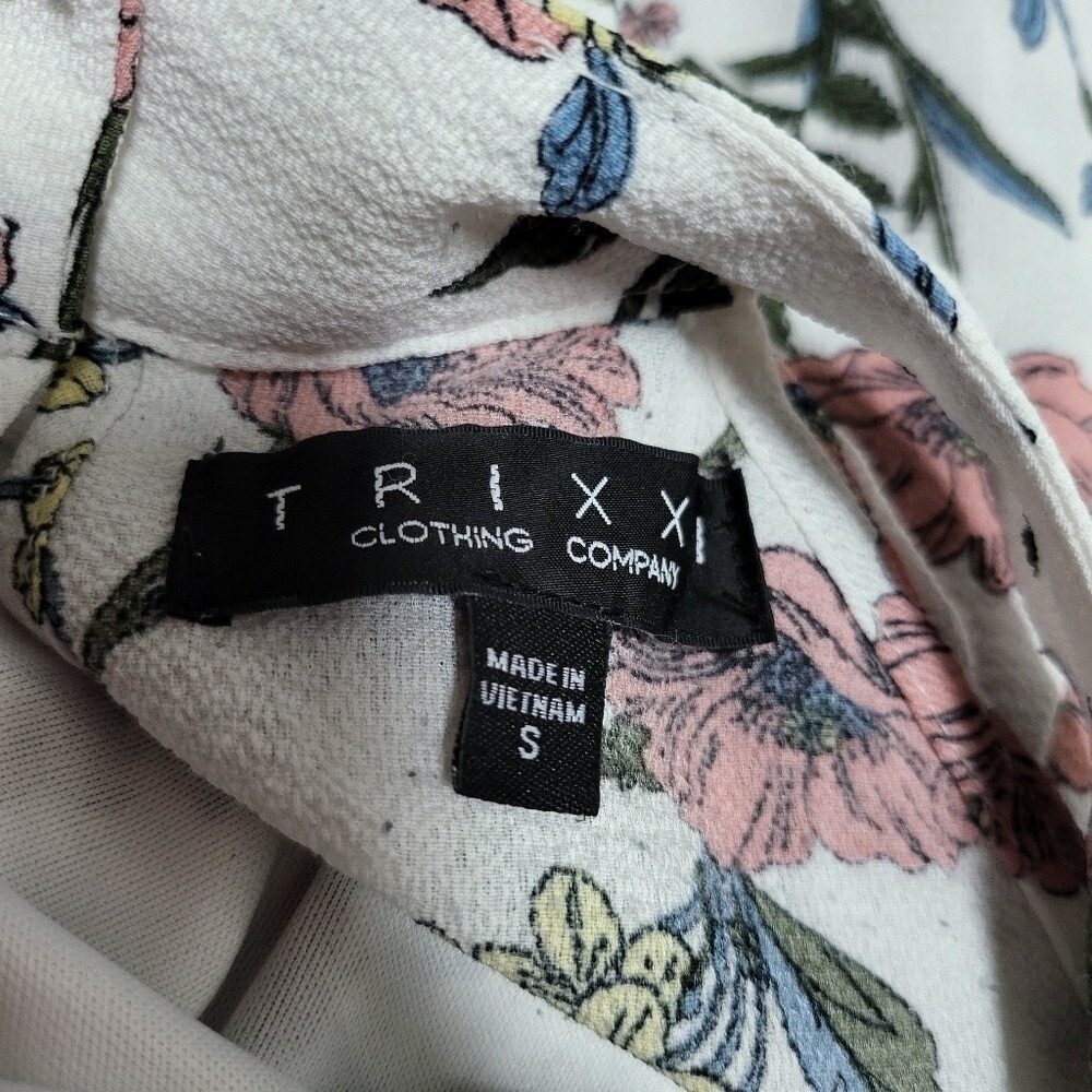 Trixxi Shorts Romper With Dress Tail Floral Print Sleeveless Dress, Halter Neck - Picture 2 of 12